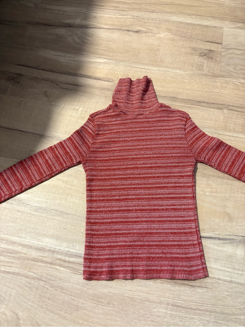 Red striped turtleneck